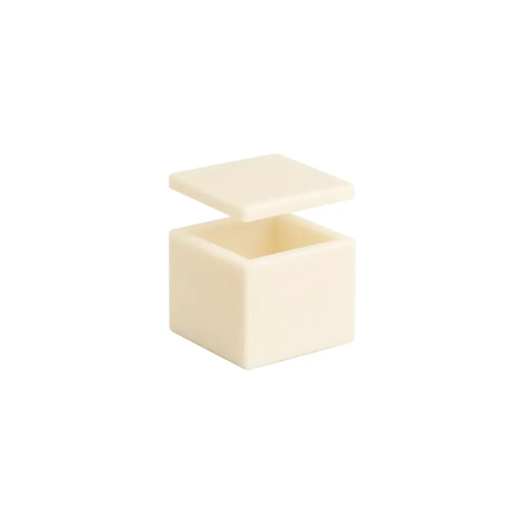 Alumina Boat with Lid (≥99% Al₂O₃) – Compact Series