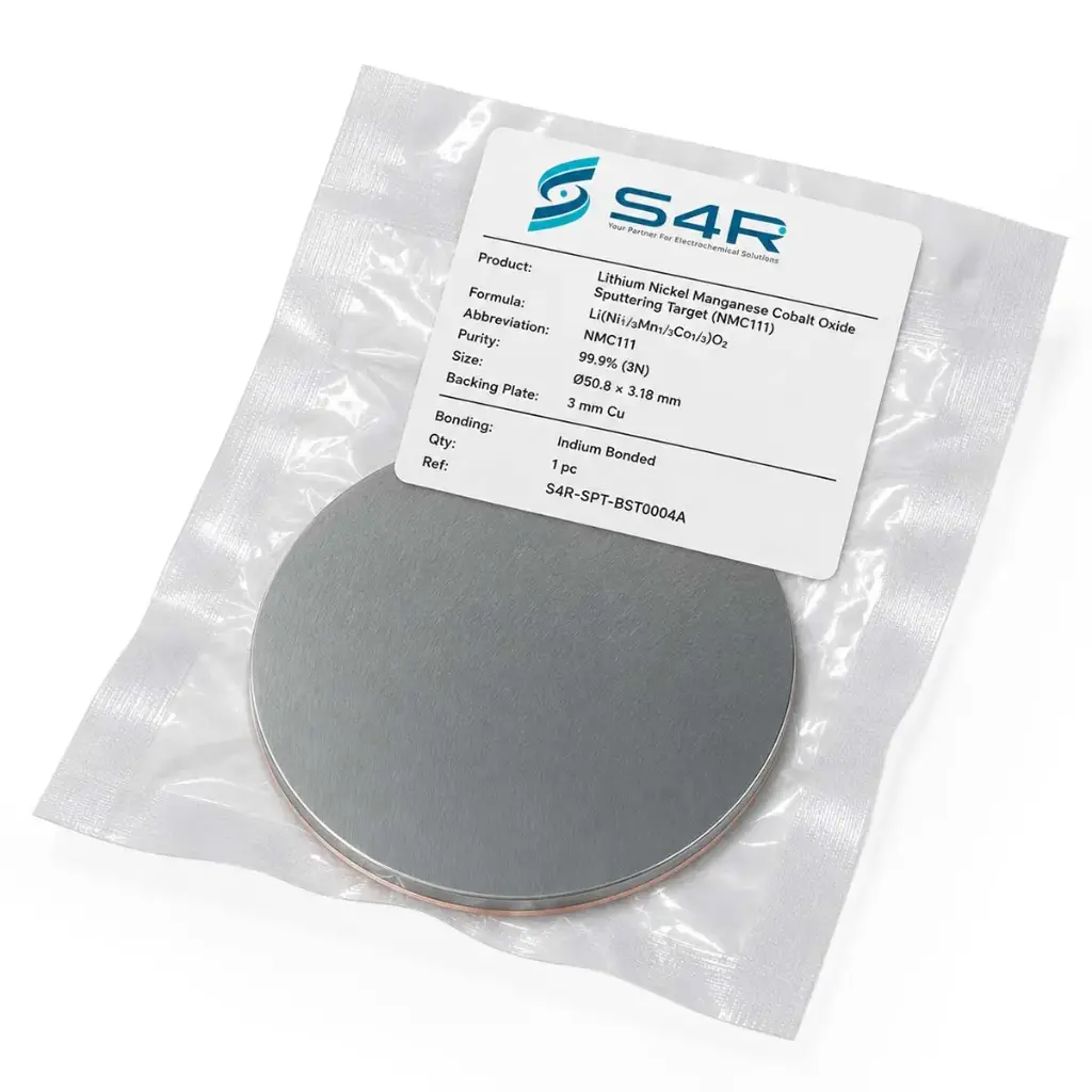 Lithium Nickel Manganese Cobalt Oxide Sputtering Target (NMC111)