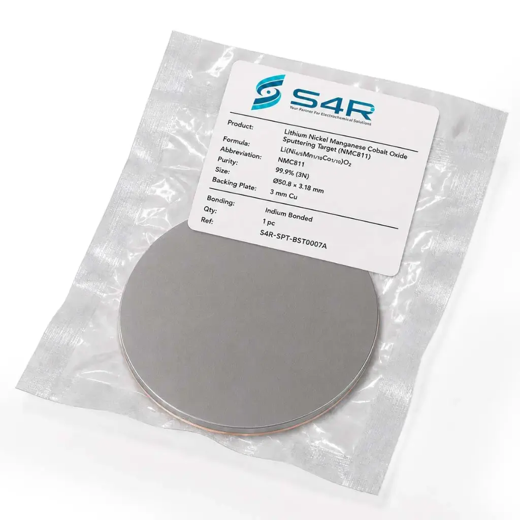 Lithium Nickel Manganese Cobalt Oxide Sputtering Target (NMC811)