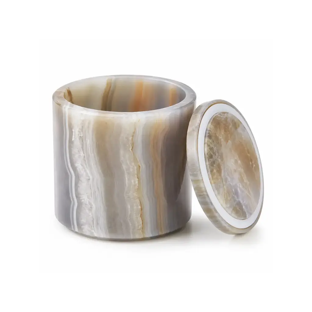 Natural Agate Grinding Jar with Lid