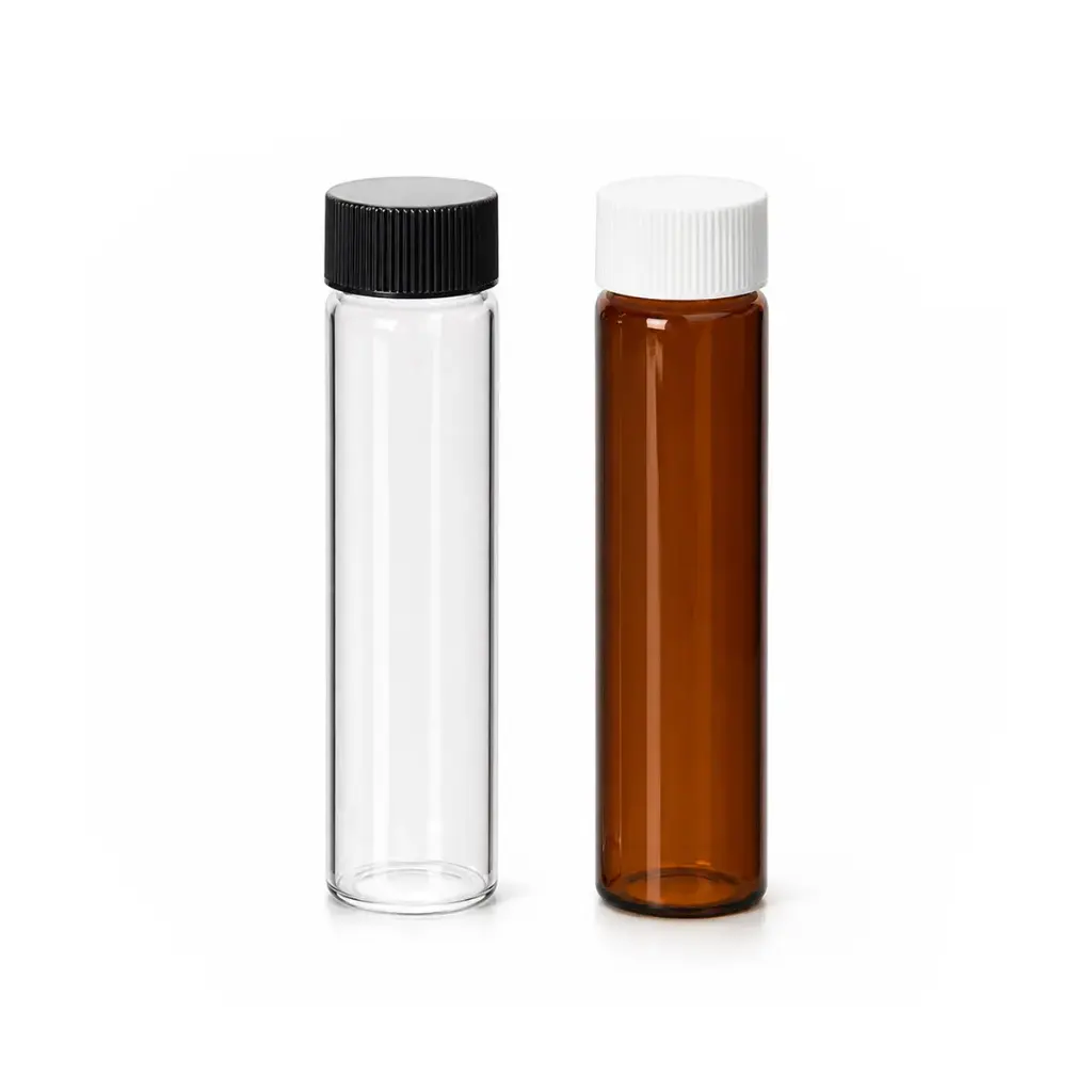 Glass Sample Vials — PTFE/Silicone Lined