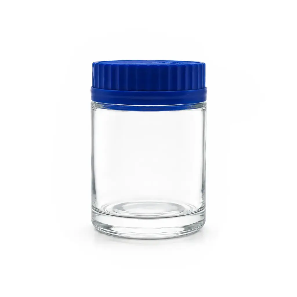Wide-Mouth Glass Sample Jars — PTFE-Lined 