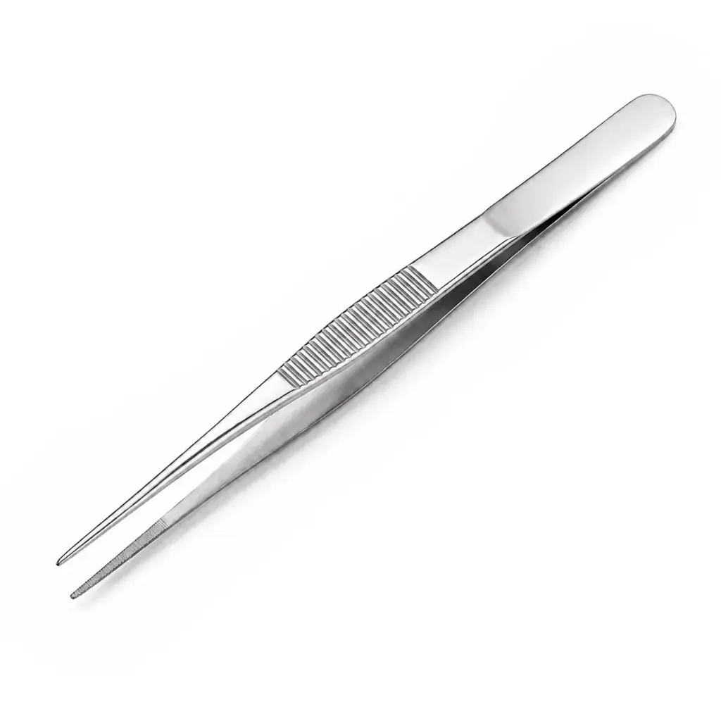 Precision Stainless Steel Tweezers — Fine Straight Tip