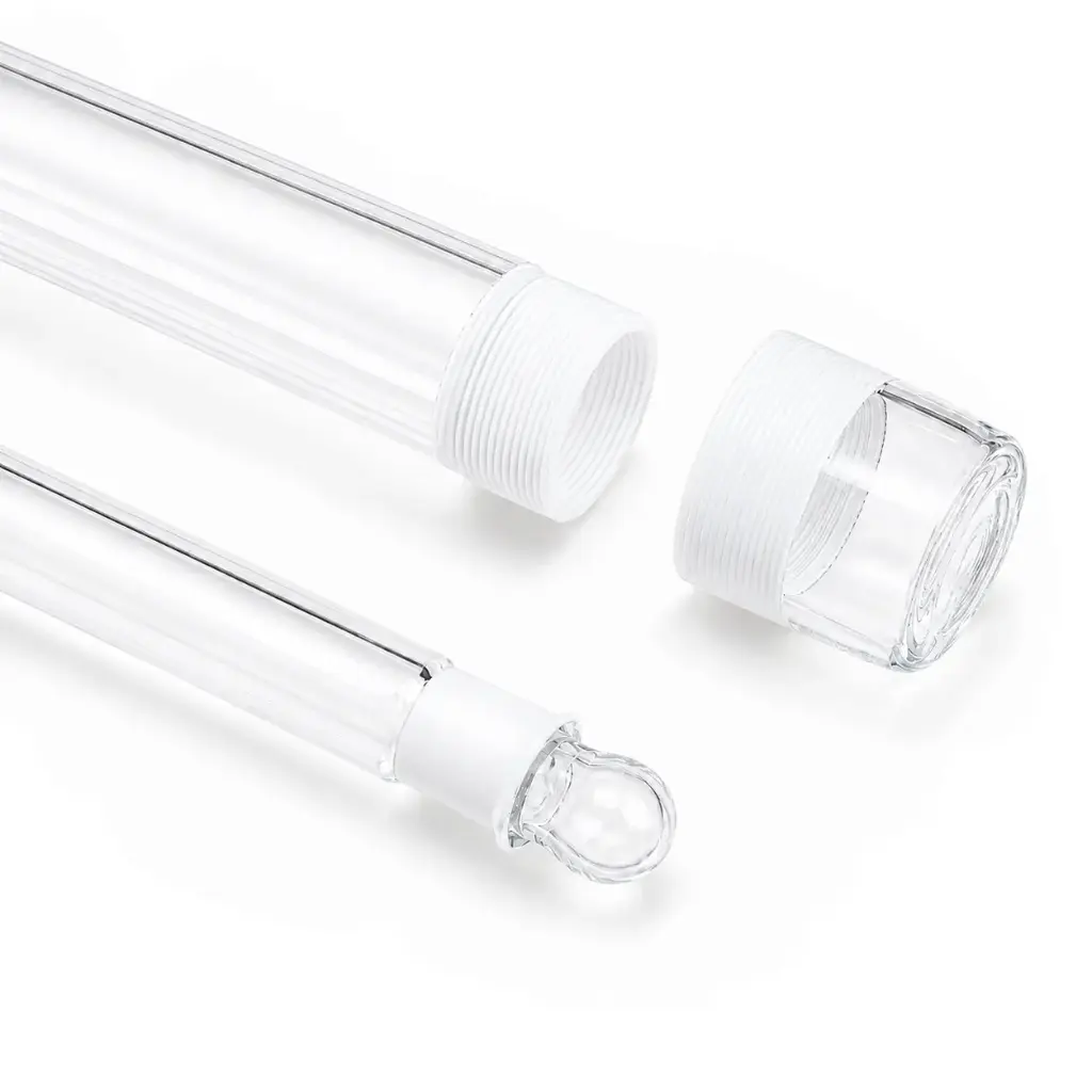 Fused Quartz Tube — Threaded Ends, Custom Made