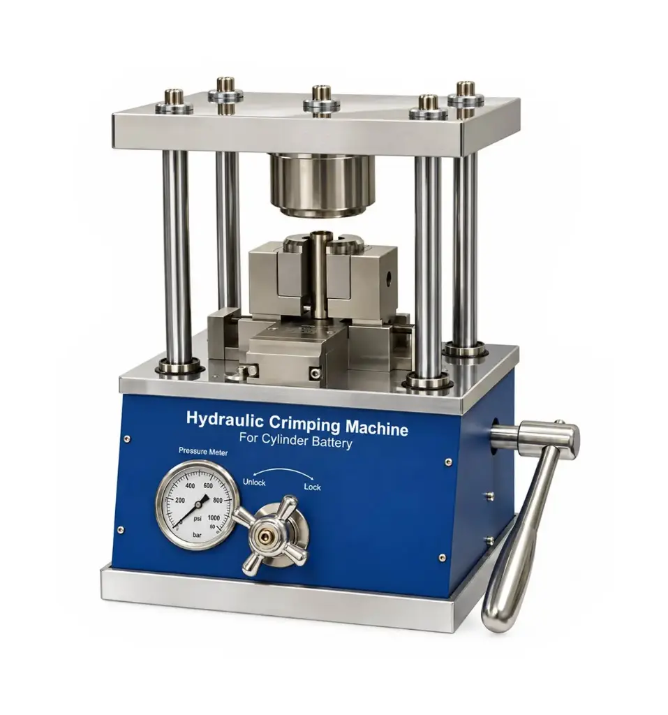 Manual Hydraulic Crimping Machine for Cylindrical Cells — 5 T