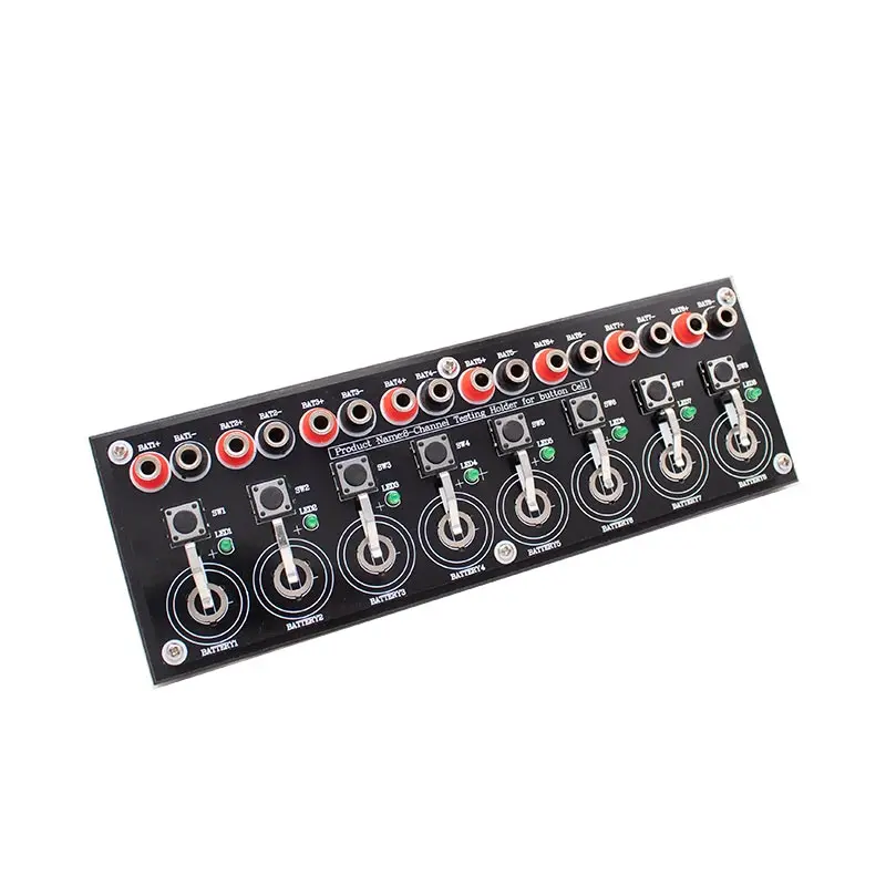 8-Channel Coin Cell Testing Board / Holder for Battery Research & Electrochemical Labs
