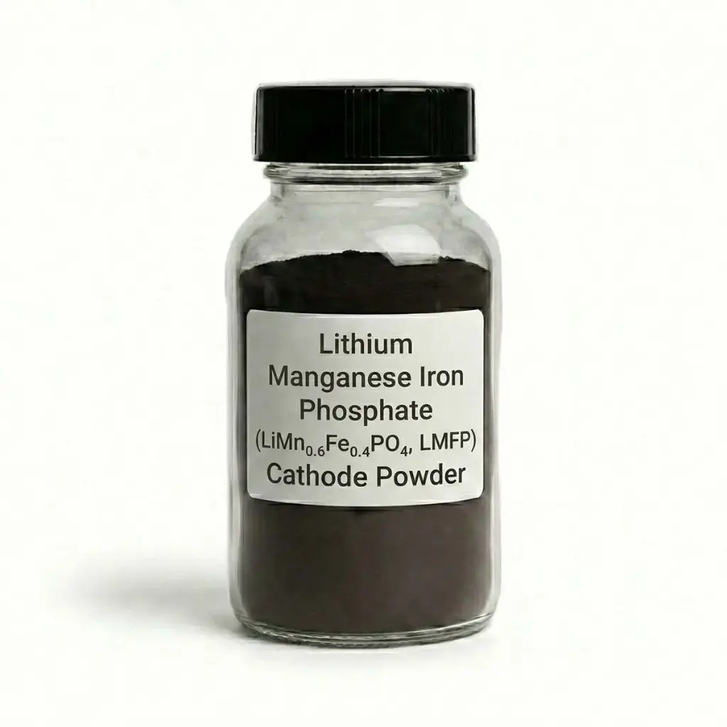 Lithium Manganese Iron Phosphate (LiMn₀.₆Fe₀.₄PO₄, LMFP) Cathode Powder for Li-ion Battery Research – 150 g
