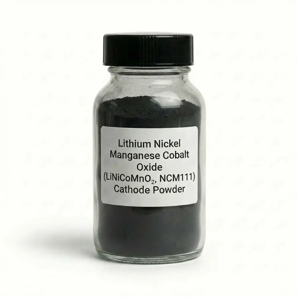 Lithium Nickel Manganese Cobalt Oxide (LiNiCoMnO₂, NCM111) Cathode Powder for Li-ion Battery Research – 200