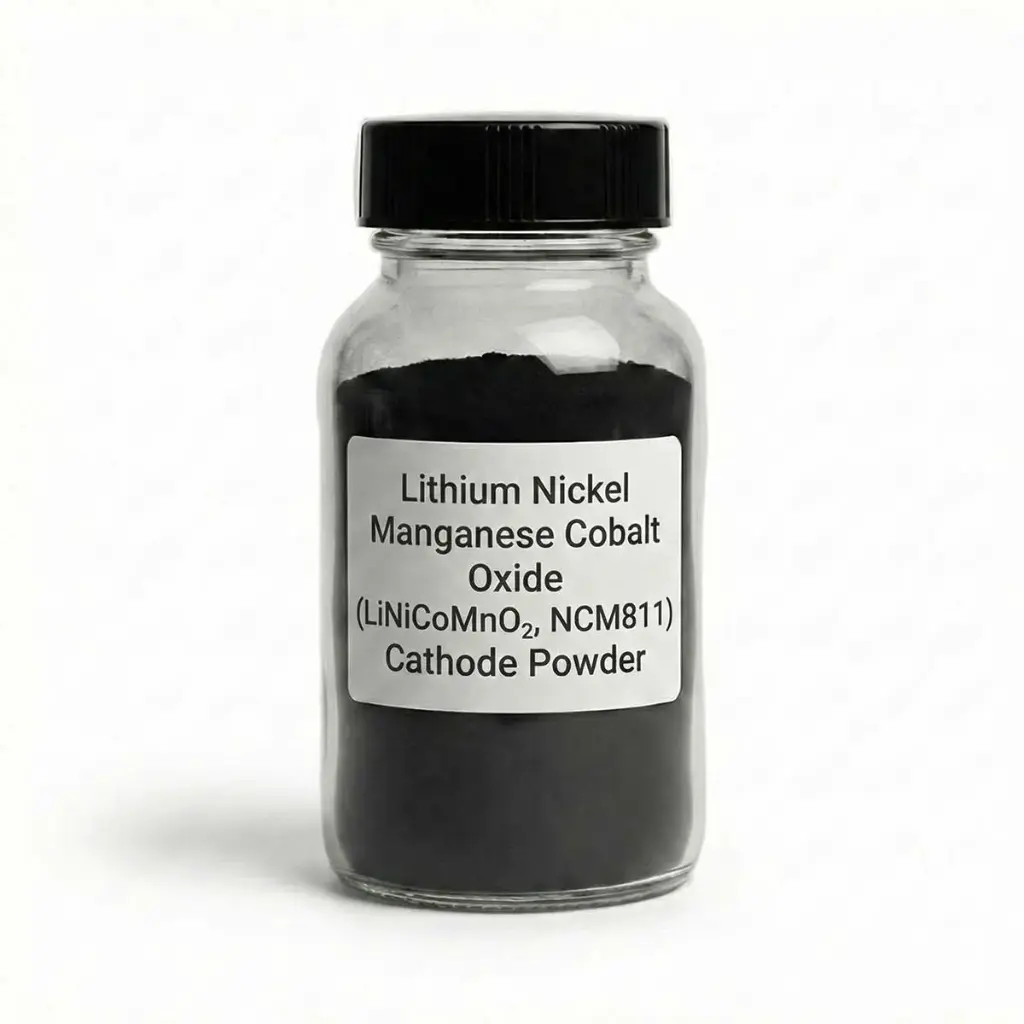 Lithium Nickel Manganese Cobalt Oxide (LiNiCoMnO₂, NCM811) Cathode Powder for Li-ion Battery Research – 200 g