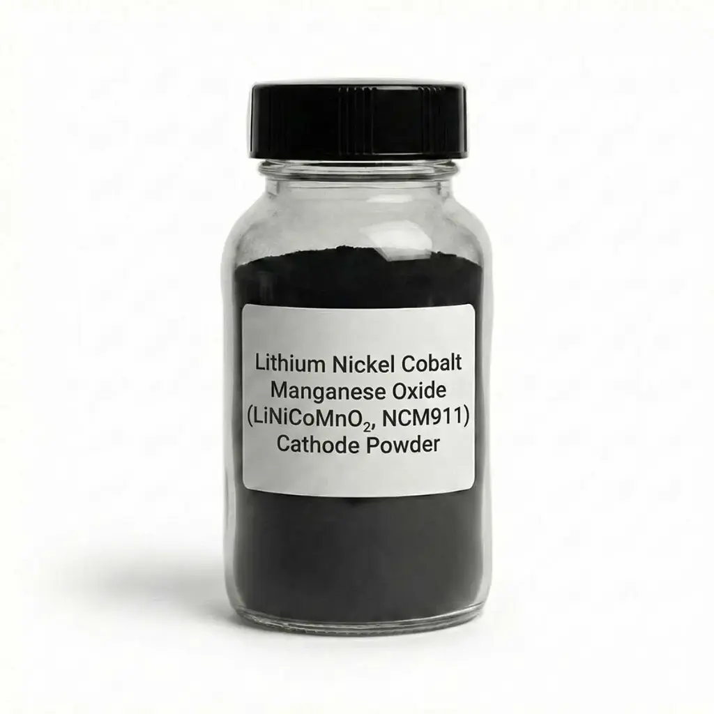 Lithium Nickel Cobalt Manganese Oxide (LiNiCoMnO₂, NCM911) Cathode Powder for Li-ion Battery Research – 200 g
