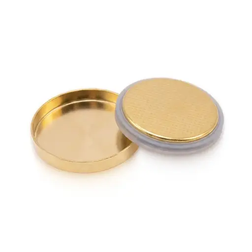 [S4R-BAT-CCC9011A] CR2032 Gold-Coated Coin Cell Case Set (Positive + Negative) – for Electrochemical Research
