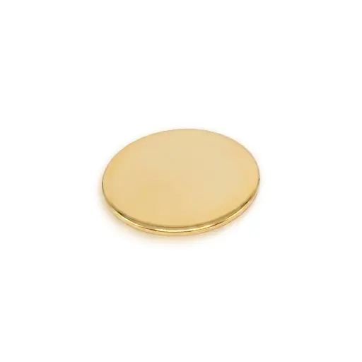 [S4R-BAT-CCC9018A] Gold Coated Stainless Steel Spacer – CR20XX Coin Cell (Ø15.5 × 0.5 mm)