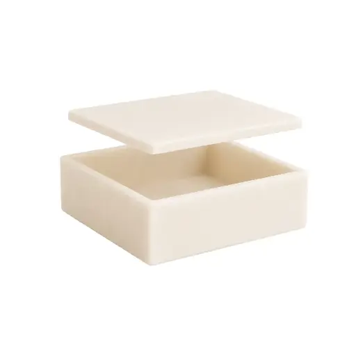 Alumina Boat with Lid (≥99% Al₂O₃) – High-Capacity Series