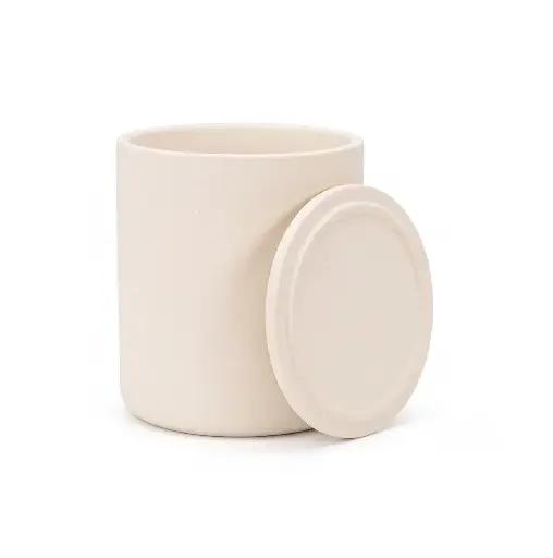 Alumina Crucible with Lid (≥99% Al₂O₃) – Cylindrical Type