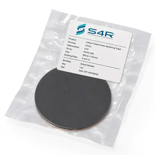 [S4R-SPT-BST0001A] Lithium Cobalt Oxide Sputtering Target (LiCoO₂, LCO)