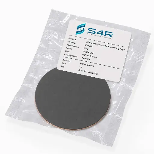 [S4R-SPT-BST0003A] Lithium Manganese Oxide Sputtering Target (LiMn₂O₄, LMO)