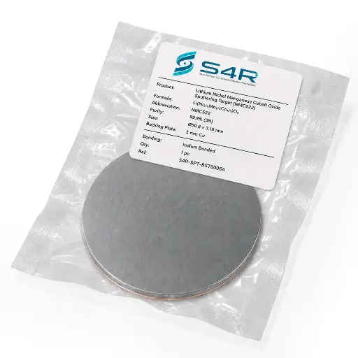[S4R-SPT-BST0006A] Lithium Nickel Manganese Cobalt Oxide Sputtering Target (NMC622)