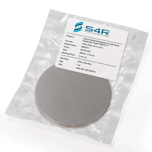 [S4R-SPT-BST0007A] Lithium Nickel Manganese Cobalt Oxide Sputtering Target (NMC811)