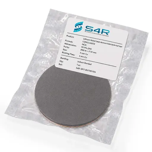 [S4R-SPT-BST0010A] Lithium Nickel Cobalt Aluminum Oxide Sputtering Target (NCA)