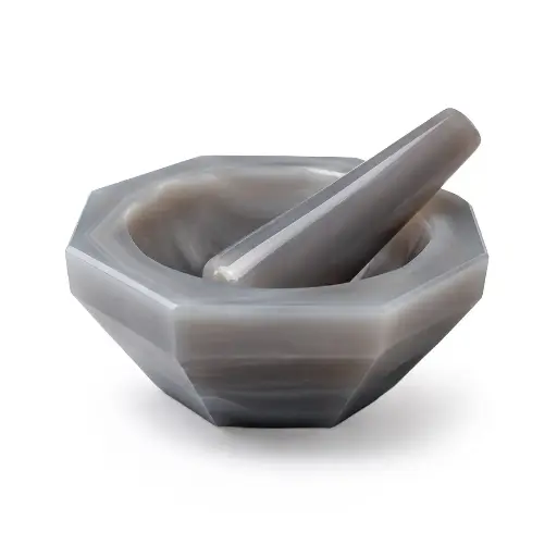 Natural Agate Mortar and Pestle