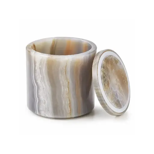 Natural Agate Grinding Jar with Lid
