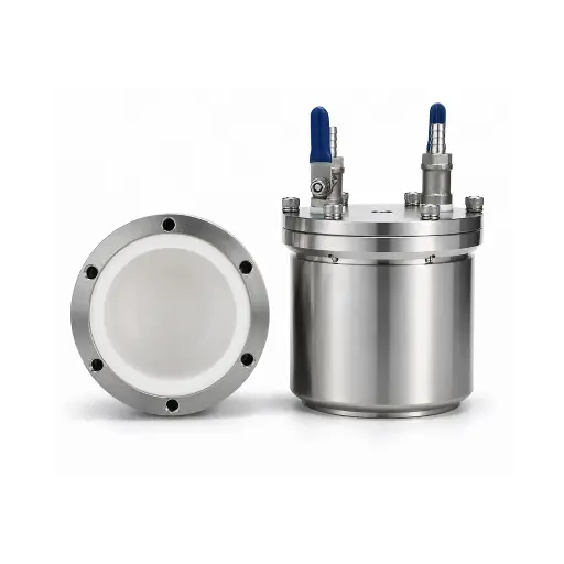 Vacuum Grinding Jar with PTFE Liner