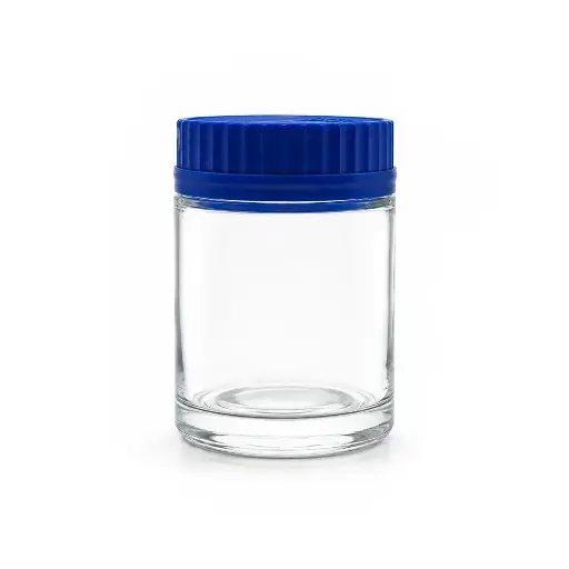 Wide-Mouth Glass Sample Jars — PTFE-Lined 