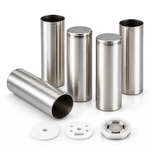 Cylindrical Cell Cases with Safety Caps — 18650 / 21700 / 26650 / 32650 / 4680