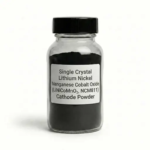 [S4R-ELM-CTP9018A] Single Crystal Lithium Nickel Manganese Cobalt Oxide (LiNiCoMnO₂, NCM811) Cathode Powder for Li-ion Battery Research – 200 g