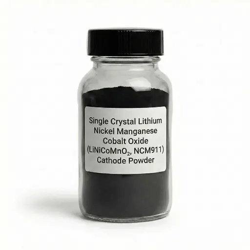 [S4R-ELM-CTP9019A] Single Crystal Lithium Nickel Manganese Cobalt Oxide (LiNiCoMnO₂, NCM911) Cathode Powder for Li-ion Battery Research – 200 g