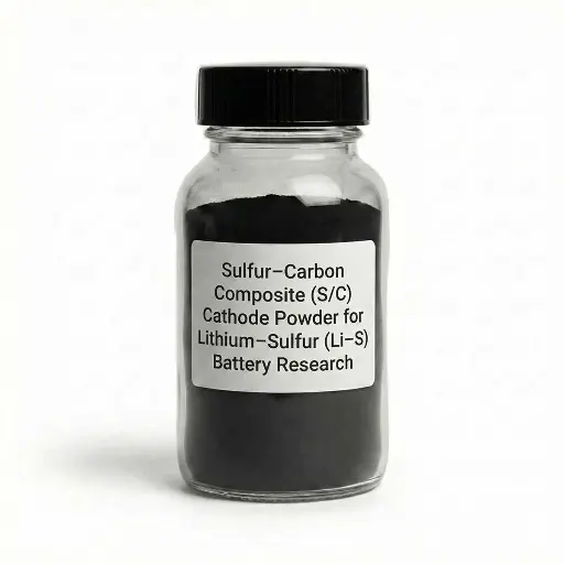 [S4R-ELM-CTP9022A] Sulfur–Carbon Composite (S/C) Cathode Powder for Lithium–Sulfur (Li–S) Battery Research – 10 g